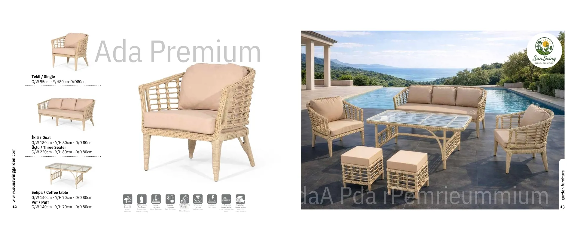 Ada Premium Bahçe Takımı