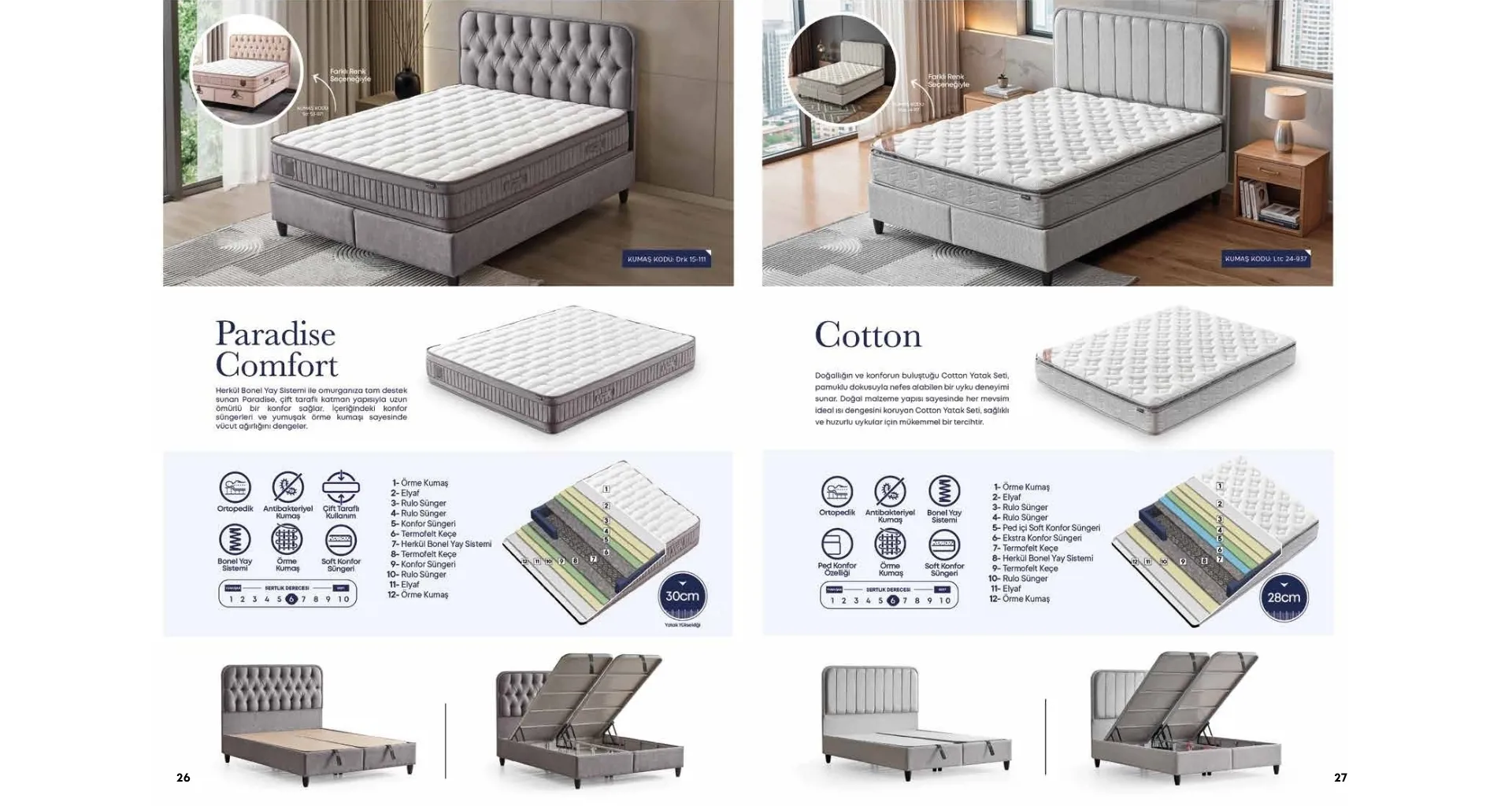Paradise Comfort ve Cotton Uyku Seti
