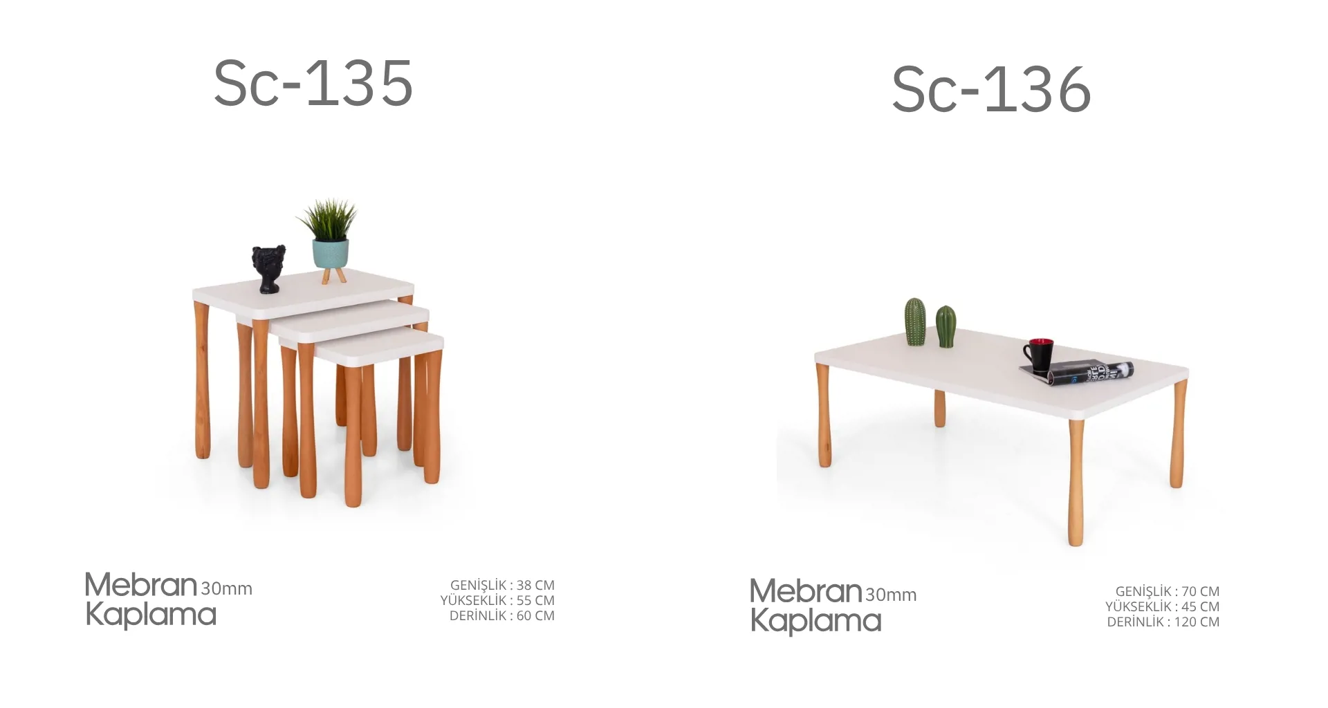 Sc-135 ve Sc-136 Mebran Kaplama Sehpa