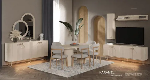 Karamel Yemek Odası Takımı