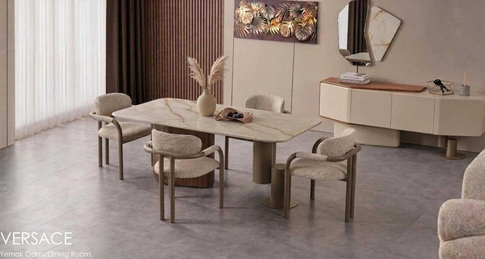 Versace Yemek Odası Takımı