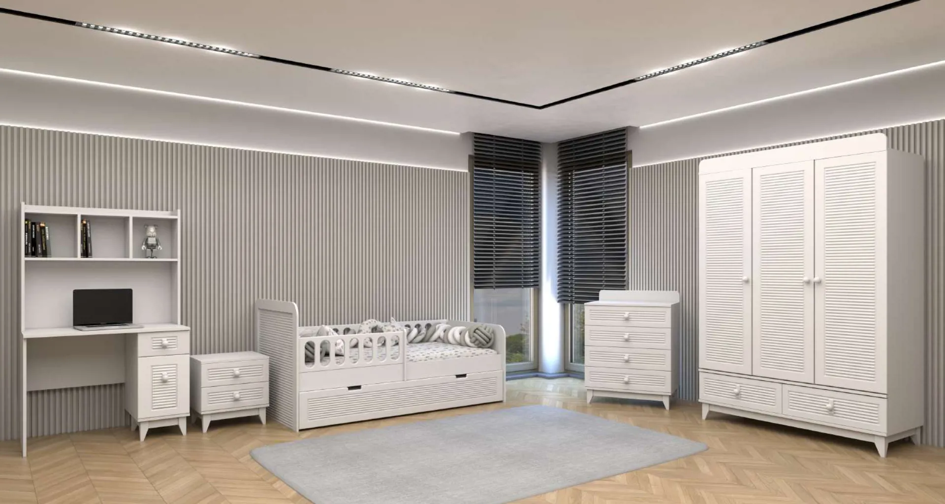 Karyolalı Bebek Odası Takımı